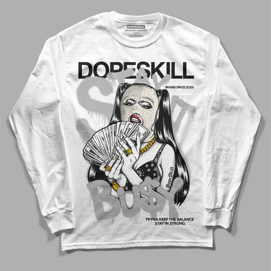 Jordan 3 “Off Noir”  DopeSkill Long Sleeve T-Shirt Stay It Busy Graphic Streetwear - White 