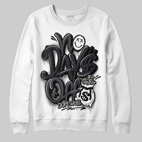 Jordan 3 Retro Black Cat DopeSkill Sweatshirt No Days Off Graphic Streetwear - White