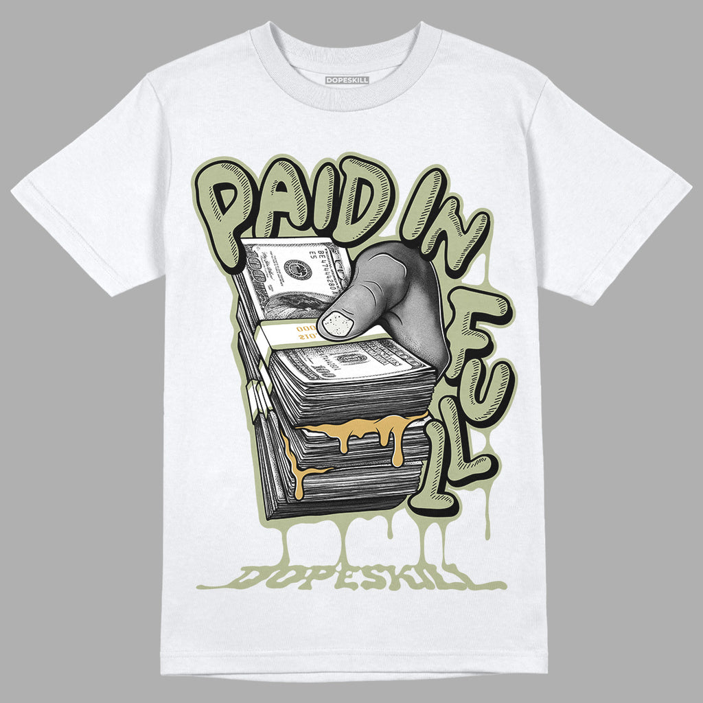 Jordan 5 Jade Horizon DopeSkill T-Shirt Paid In Full Graphic Streetwear - White