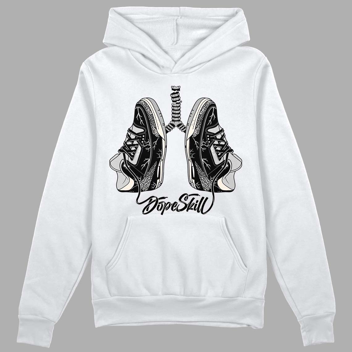 Jordan 3 “Off Noir” DopeSkill Hoodie Sweatshirt Breathe Graphic Streetwear - White 