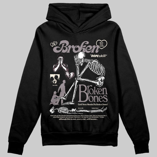 A Ma Maniére x Air Jordan 6 Retro “Smoky Mauve”⁠ DopeSkill Hoodie Sweatshirt Broken Bones Graphic Streetwear - Black