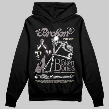 A Ma Maniére x Air Jordan 6 Retro “Smoky Mauve”⁠ DopeSkill Hoodie Sweatshirt Broken Bones Graphic Streetwear - Black