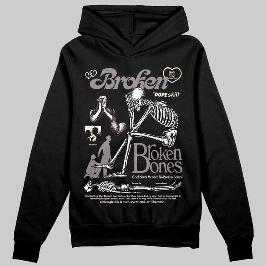 A Ma Maniére x Air Jordan 6 Retro “Smoky Mauve”⁠ DopeSkill Hoodie Sweatshirt Broken Bones Graphic Streetwear - Black