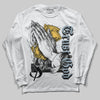 Jordan 13 “Blue Grey” DopeSkill Long Sleeve T-Shirt Trust God Graphic Streetwear - White