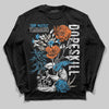 Jordan 1 High OG “UNC” Reimagined DopeSkill Long Sleeve T-Shirt Side Hustle Graphic Streetwear - Black