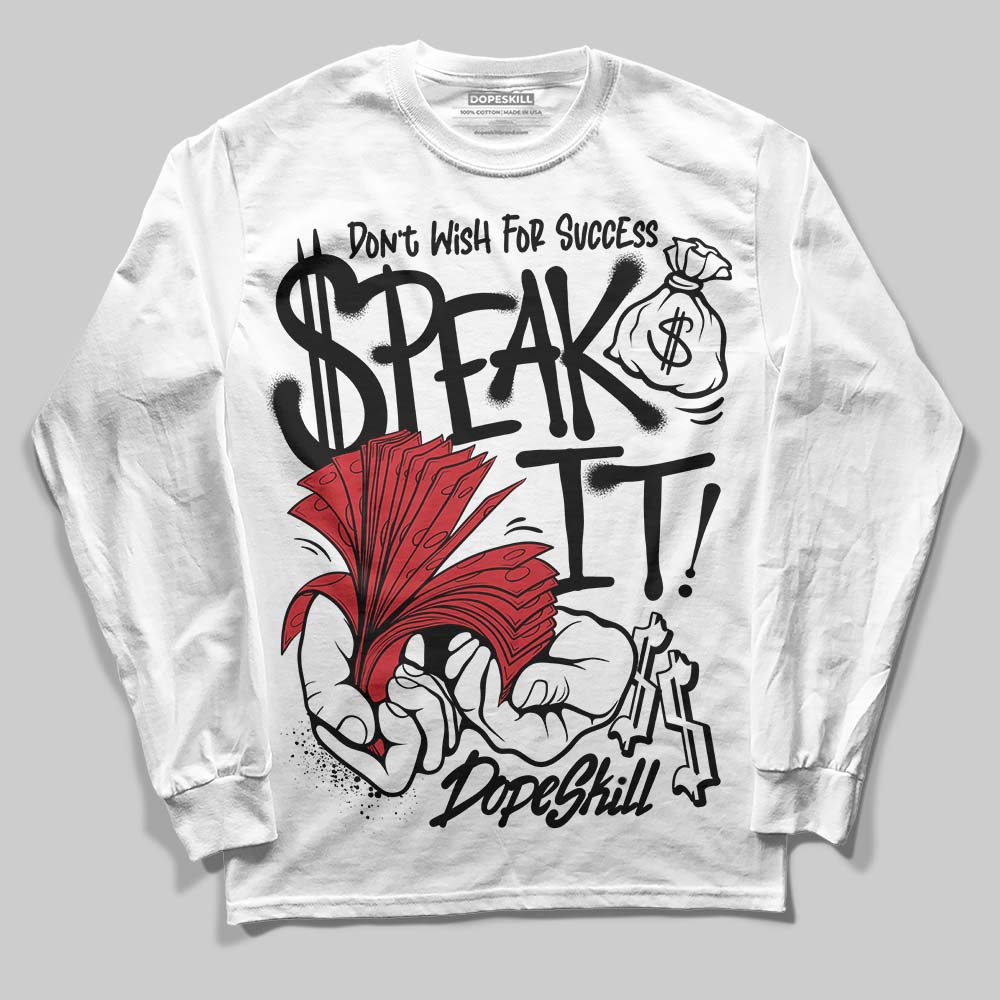 Jordan 5 Retro OG Black Metallic Reimagined DopeSkill Long Sleeve T-Shirt Speak It Graphic Streetwear - White 