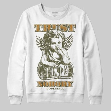 Olive Sneakers DopeSkill Sweatshirt Trust Nobody Graphic Streetwear - White