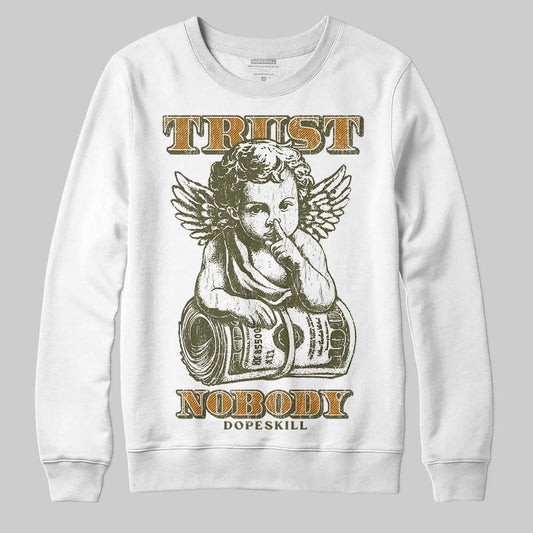 Olive Sneakers DopeSkill Sweatshirt Trust Nobody Graphic Streetwear - White