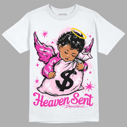 Dunk Low GS 'Triple Pink' DopeSkill T-Shirt Heaven Sent Graphic Streetwear - White
