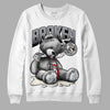 Jordan 1 Retro Low OG Black Cement DopeSkill Sweatshirt Sick Bear Graphic Streetwear - White