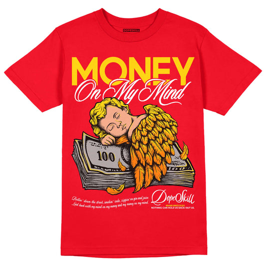 Jordan 4 Red Thunder DopeSkill Red T-Shirt MOMM Graphic Streetwear