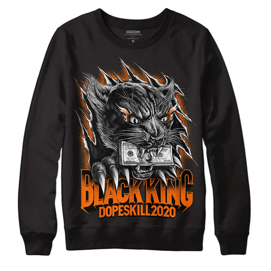 Orange, Black & White Sneakers DopeSkill Sweatshirt Black King Graphic Streetwear - Black