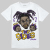 Purple Sneakers DopeSkill T-Shirt Two Sides Graphic Streetwear - White 