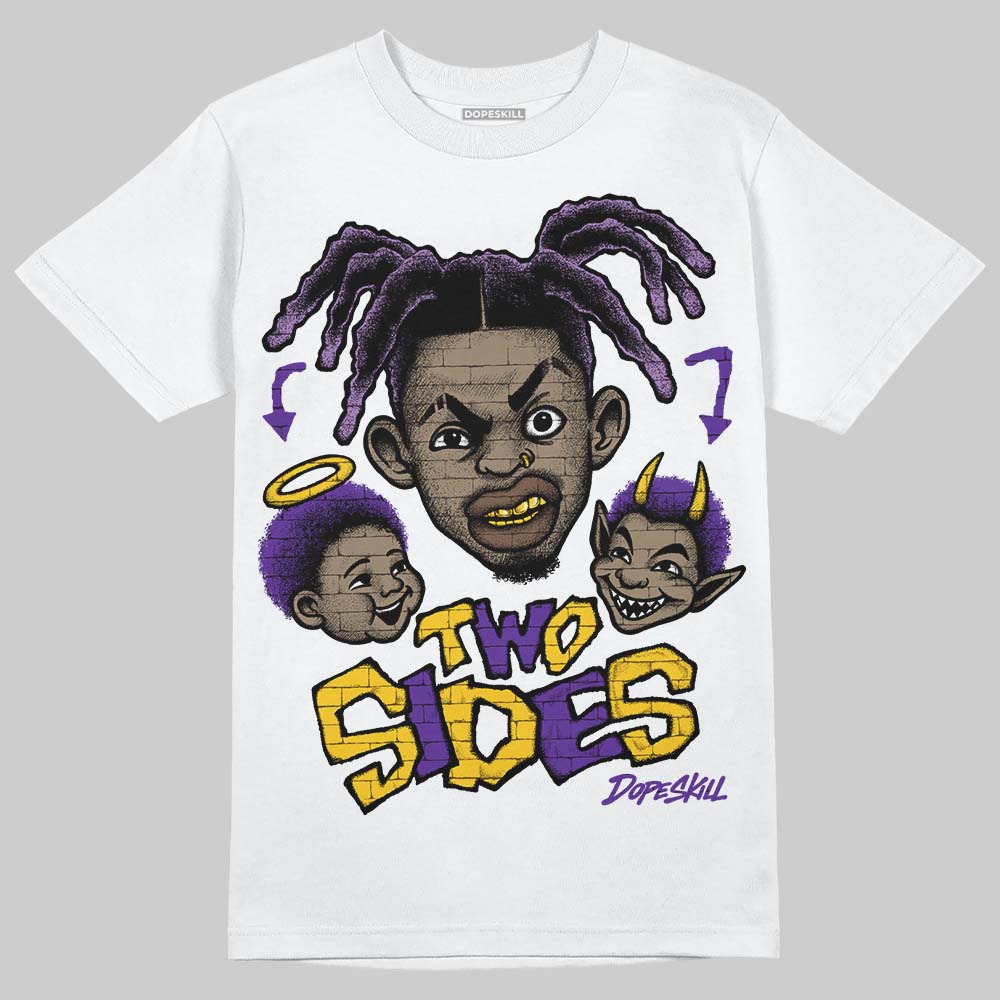 Purple Sneakers DopeSkill T-Shirt Two Sides Graphic Streetwear - White 
