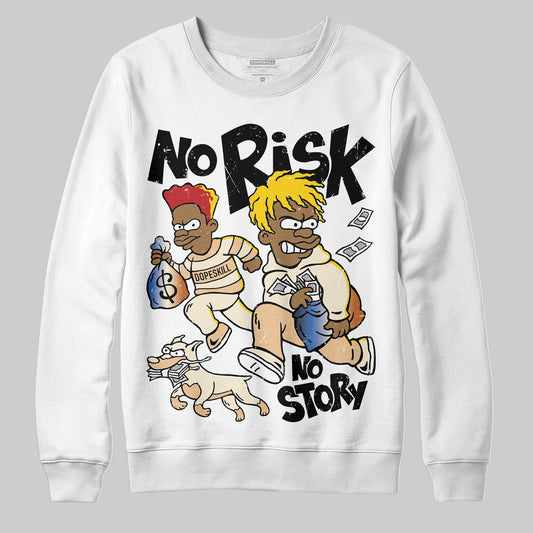 Jordan 17 Retro Low SP Infinite Archives DopeSkill Sweatshirt No Risk No Story Graphic Streetwear - White