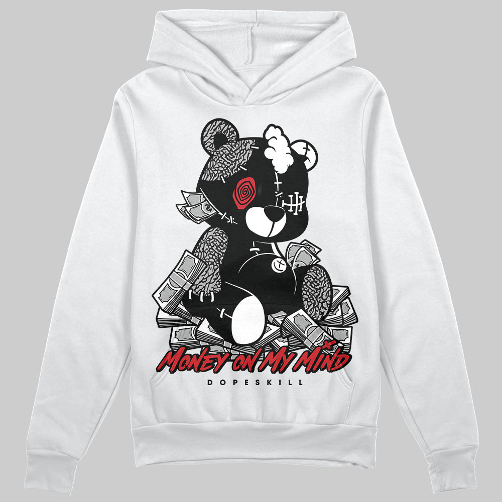 Jordan 3 OG “Black Cement” DopeSkill Hoodie Sweatshirt MOMM Bear Graphic Streetwear - White