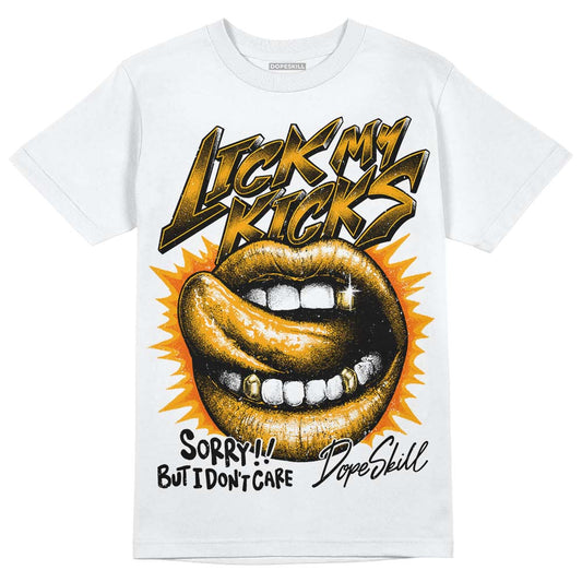 Jordan 12 Retro Black Taxi DopeSkill T-Shirt Lick My Kicks Graphic Streetwear - White