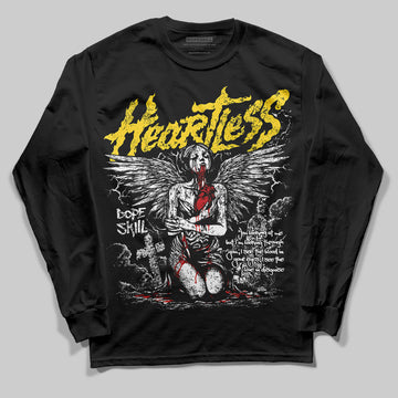 Jordan 4 Thunder DopeSkill Long Sleeve T-Shirt Heartless Graphic Streetwear - Black