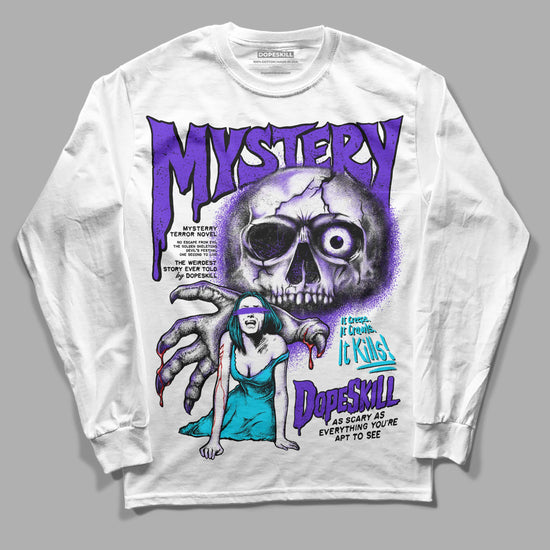 Jordan 6 Aqua DopeSkill Long Sleeve T-Shirt Mystery Ghostly Grasp Graphic Streetwear - White