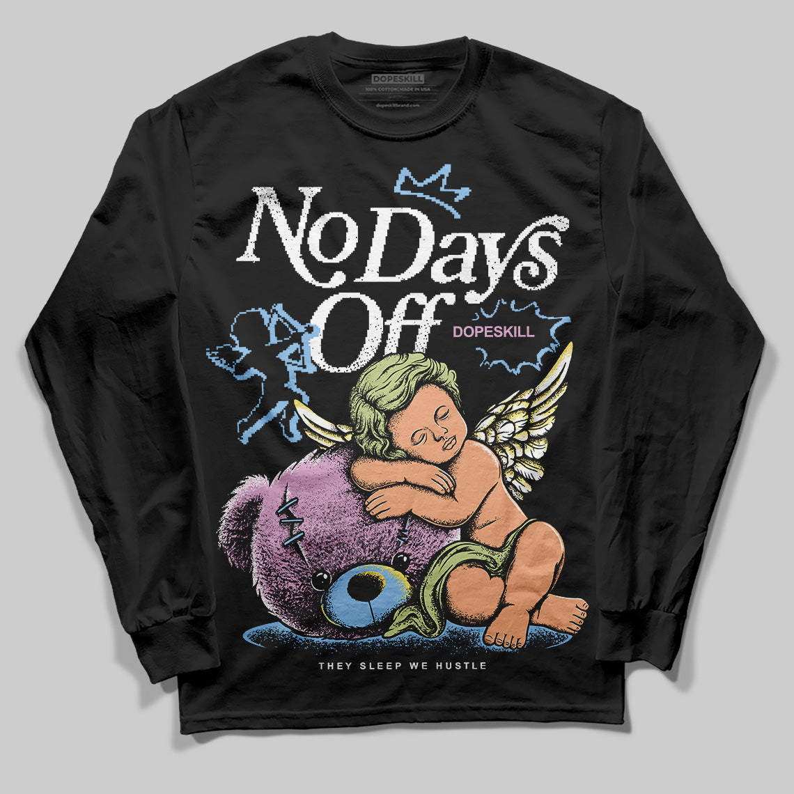 Jordan 5 “Year of the Snake” DopeSkill Long Sleeve T-Shirt New No Days Off Graphic Streetwear - Black