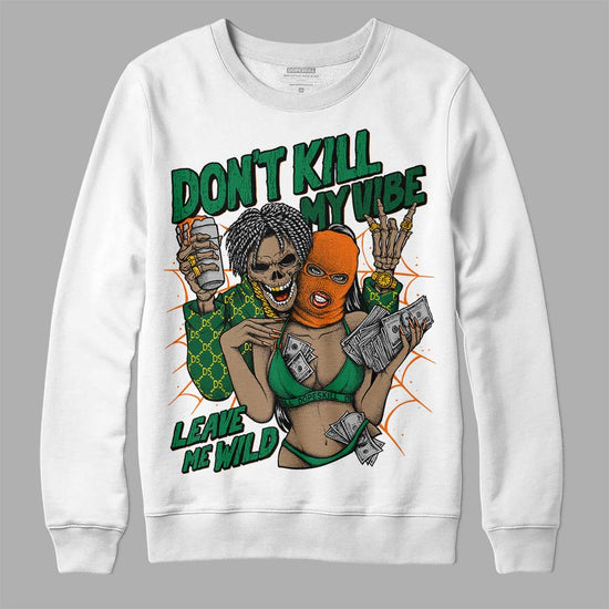 Green Sneakers DopeSkill Sweatshirt Don't Kill My Vibe Graphic Streetwear - White 