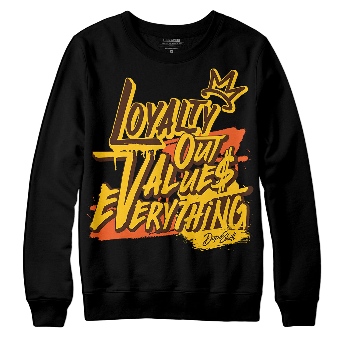 Yellow Sneakers DopeSkill Sweatshirt LOVE Graphic Streetwear - Black