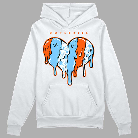 Dunk Low Futura University Blue DopeSkill Hoodie Sweatshirt Slime Drip Heart Graphic Streetwear - White