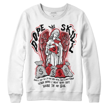 Jordan 12 “Red Taxi” DopeSkill Sweatshirt Angels Graphic Streetwear - White 