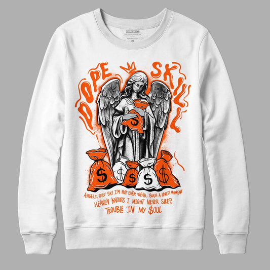 MSCHF Super Normal 2 Orange Milk DopeSkill Sweatshirt Angels Graphic Streetwear - White