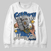 Jordan 1 Low OG “Storm Blue” DopeSkill Sweatshirt Get Rich Graphic Streetwear - White