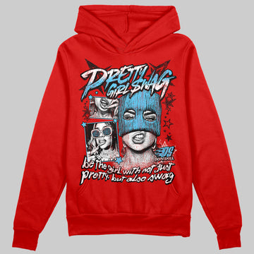 Red Sneakers DopeSkill Red Hoodie Sweatshirt Pretty Girl Swag Graphic Streetwear