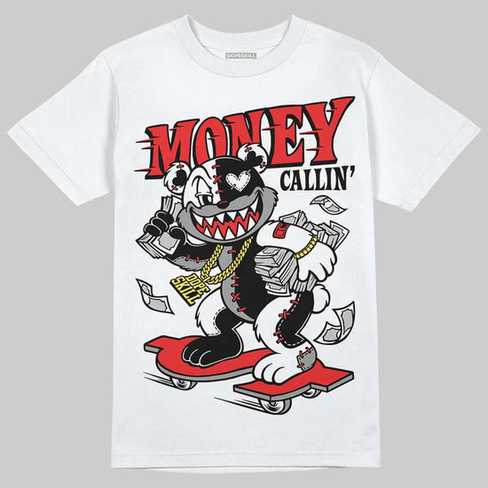 Black and White Sneakers DopeSkill T-Shirt Money Callin' Graphic Streetwear - White