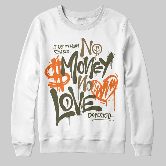 Adidas Samba OG Focus Olive Gum DopeSkill Sweatshirt No Money No Love Typo Graphic Streetwear - White