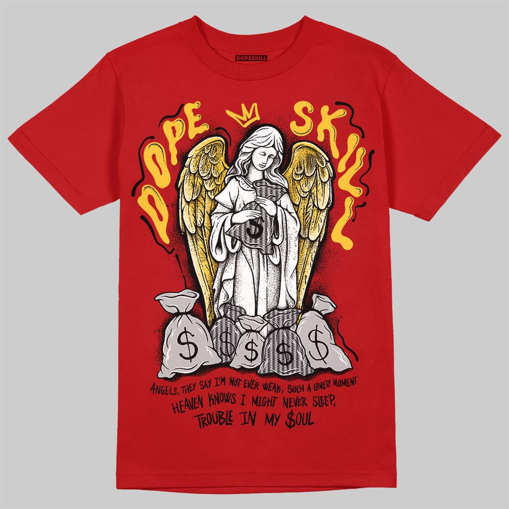 Jordan 14 Retro Ferrari (2025) DopeSkill T-Shirt Angels Graphic Streetwear - red