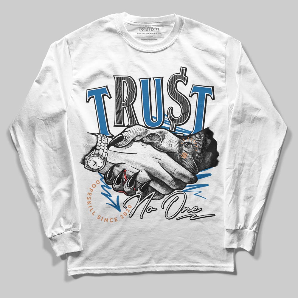 Jordan 3 Retro Wizards DopeSkill Long Sleeve T-Shirt Trust No One Graphic Streetwear - White