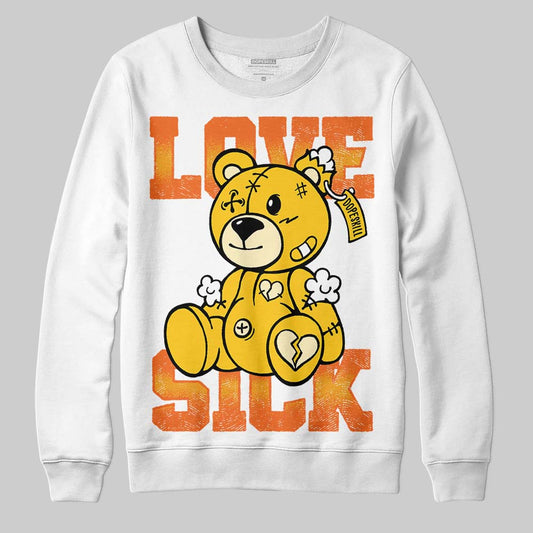 Yellow Sneakers DopeSkill Sweatshirt Love Sick Graphic Streetwear - White