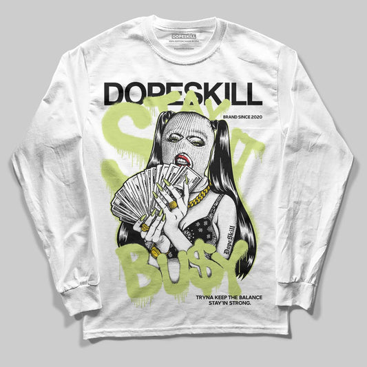 Jordan 5 “Luminous Green” DopeSkill Long Sleeve T-Shirt Stay It Busy Graphic Streetwear - White