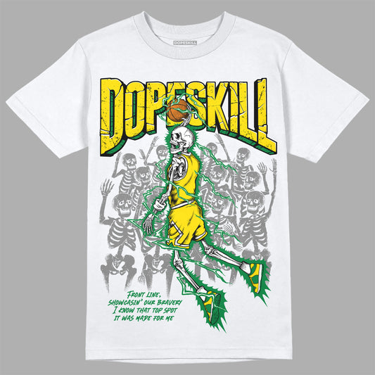 Dunk Low Reverse Brazil  DopeSkill T-Shirt Thunder Dunk Graphic Streetwear - White 