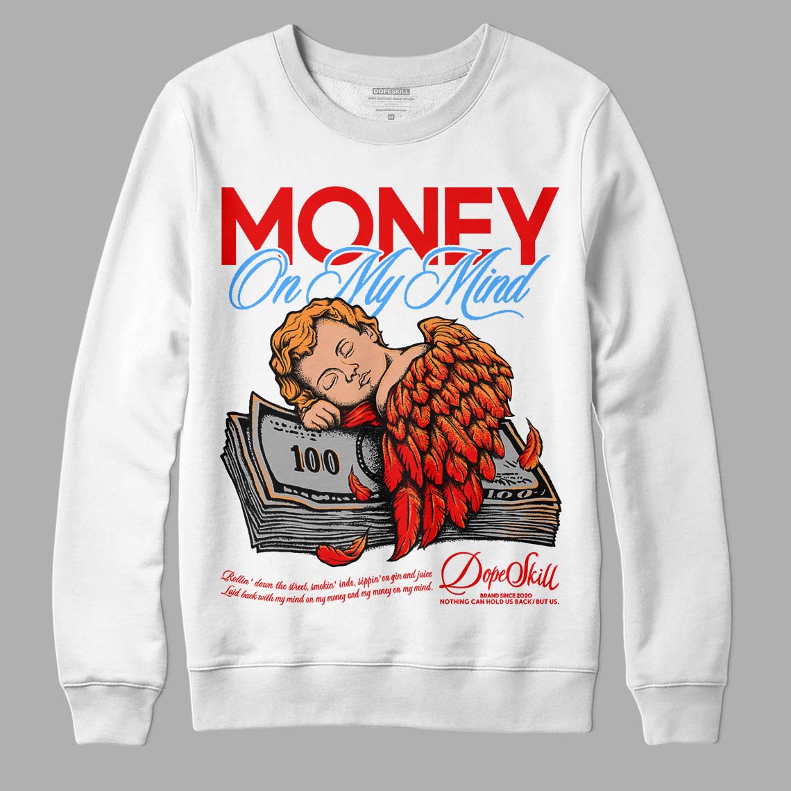 Jordan 11 Retro Cherry DopeSkill Sweatshirt MOMM Graphic Streetwear - White