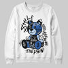 Awake NY x Jordan 5 Retro 'Black Racer Blue' DopeSkill Sweatshirt Smile Through The Pain Graphic Streetwear - White