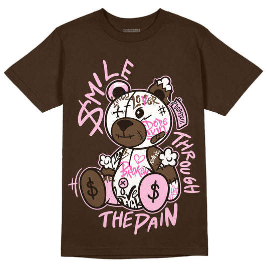 Jordan 11 Retro Neapolitan DopeSkill Velvet Brown T-shirt Smile Through The Pain Graphic Streetwear