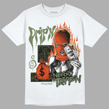 Olive Sneakers DopeSkill T-Shirt Drip'n Never Tripp'n Graphic Streetwear - White 