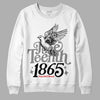 Jordan 2 Retro "Black Cement" DopeSkill Sweatshirt Juneteenth 1865 Graphic Streetwear - White