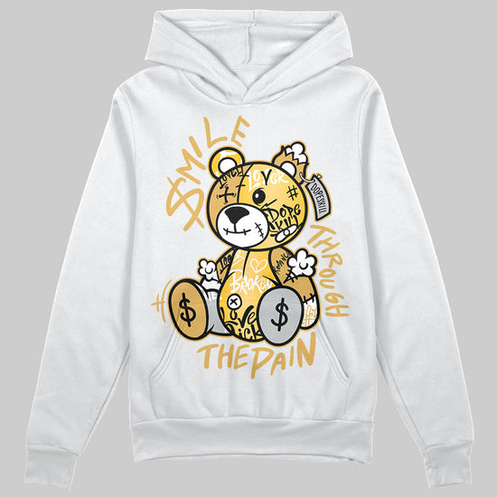 Jordan 12 "Phantom" DopeSkill Hoodie Sweatshirt Smile Through The Pain Graphic Streetwear - White