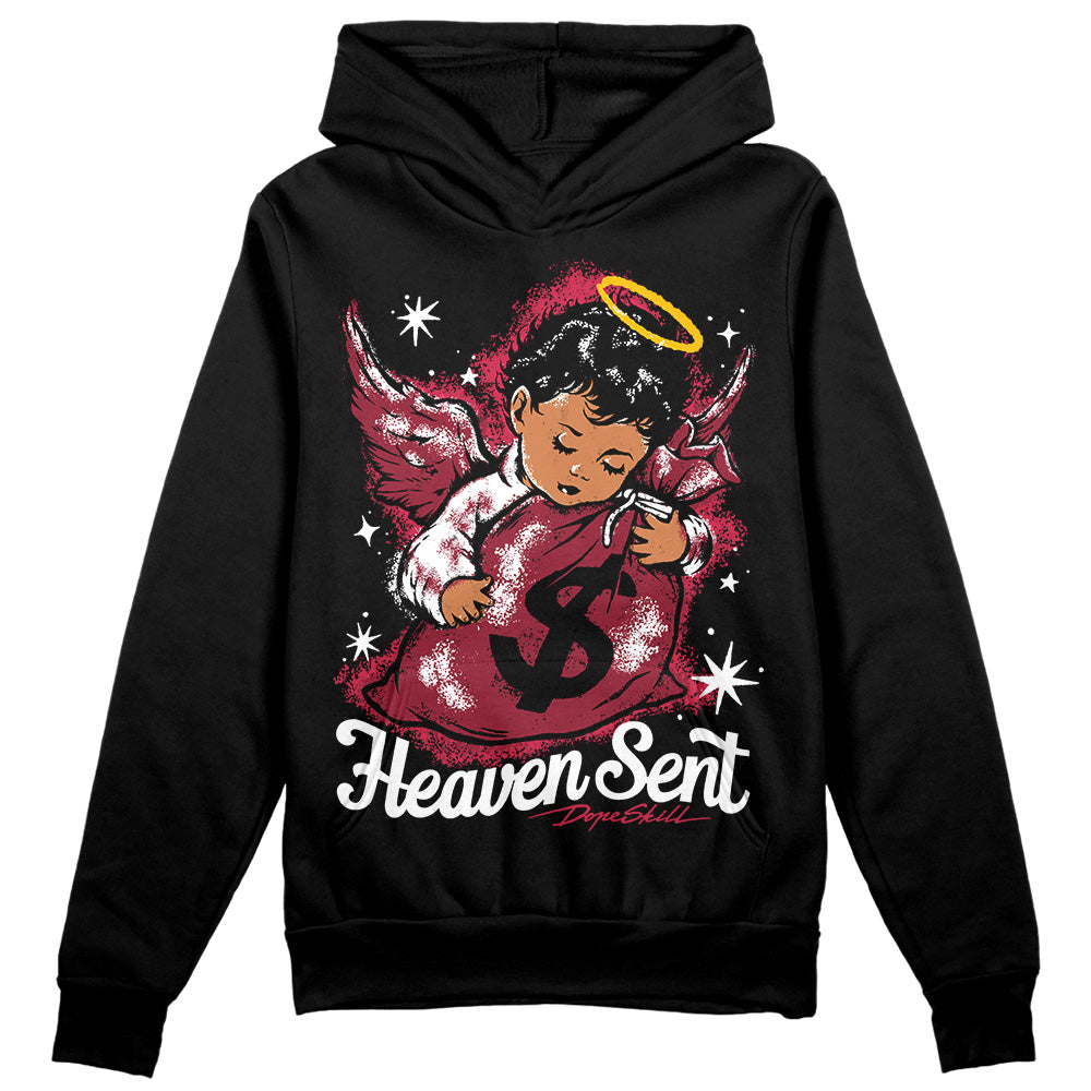 Jordan 1 Retro High '85 OG Metallic Burgundy DopeSkill Hoodie Sweatshirt Heaven Sent Graphic Streetwear - Black