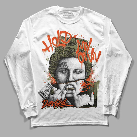 Olive Sneakers DopeSkill Long Sleeve T-Shirt Hold My Own Graphic Streetwear - White