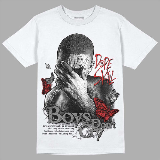 Jordan 1 High OG “Black/White” DopeSkill T-Shirt Boys Don't Cry Graphic Streetwear - White 
