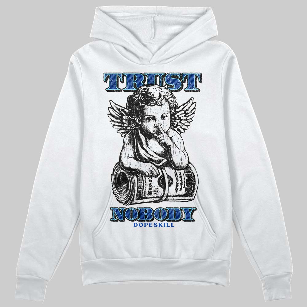 Royal Blue Sneakers DopeSkill Hoodie Trust Nobody Graphic Streetwear - White 