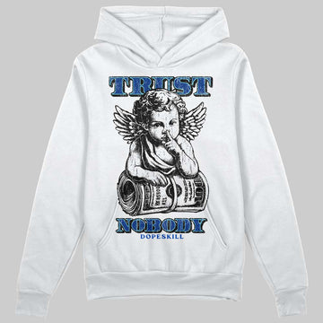 Royal Blue Sneakers DopeSkill Hoodie Trust Nobody Graphic Streetwear - White 