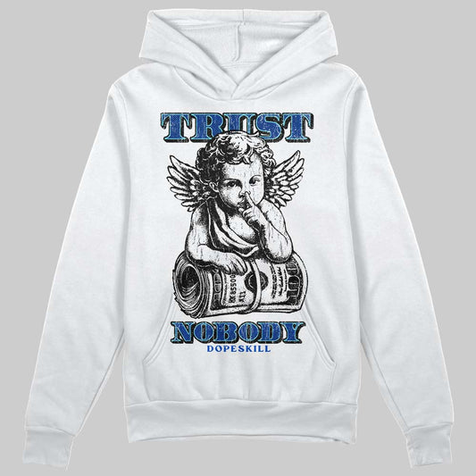 Royal Blue Sneakers DopeSkill Hoodie Trust Nobody Graphic Streetwear - White 